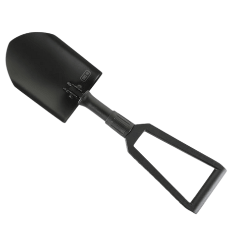 M-Tac Foldable Shovel with Sheath for camping and outdoor with foldable design for easy transport and versatile use as shovel and pick.