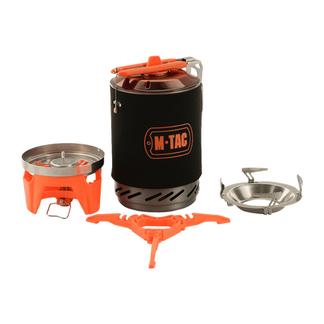 M-Tac Gas Burner with Kettle cooking system for outdoor use — space-saving and ideal for hiking, camping and hunting