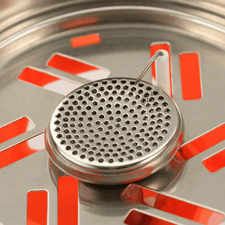 M-Tac Gas Burner with Kettle in stainless steel with heat diffusers