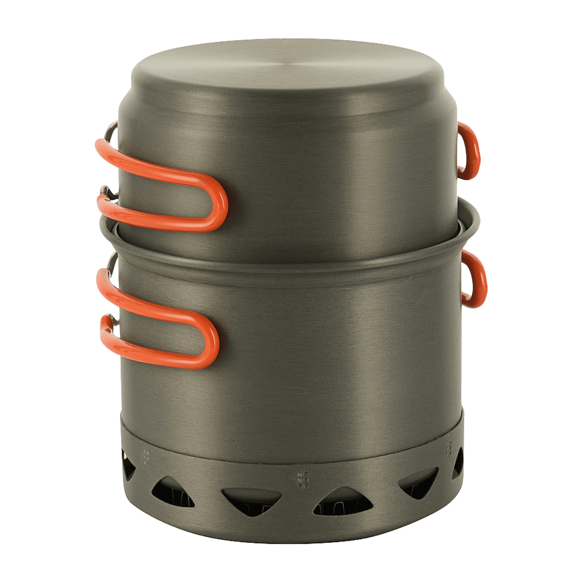 M-Tac Individuelt Kogesæt til Brænder i anodiseret aluminium med gryde og låg, ideelt til camping og friluftsliv.