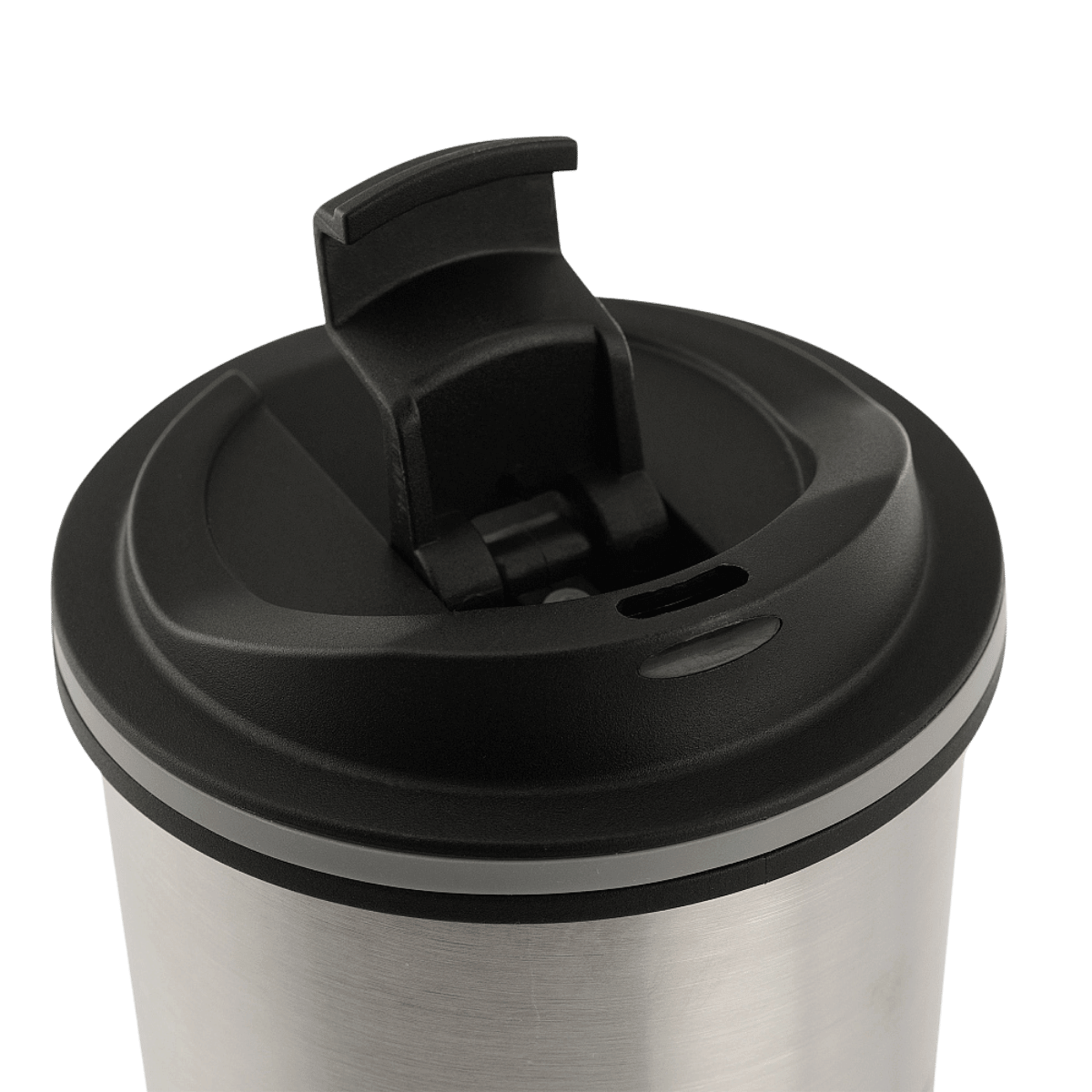 M-Tac Termokop 450 ml med Ventil i rustfrit stål med klassisk tud og luftventil, perfekt til at holde drikke varme eller kolde.