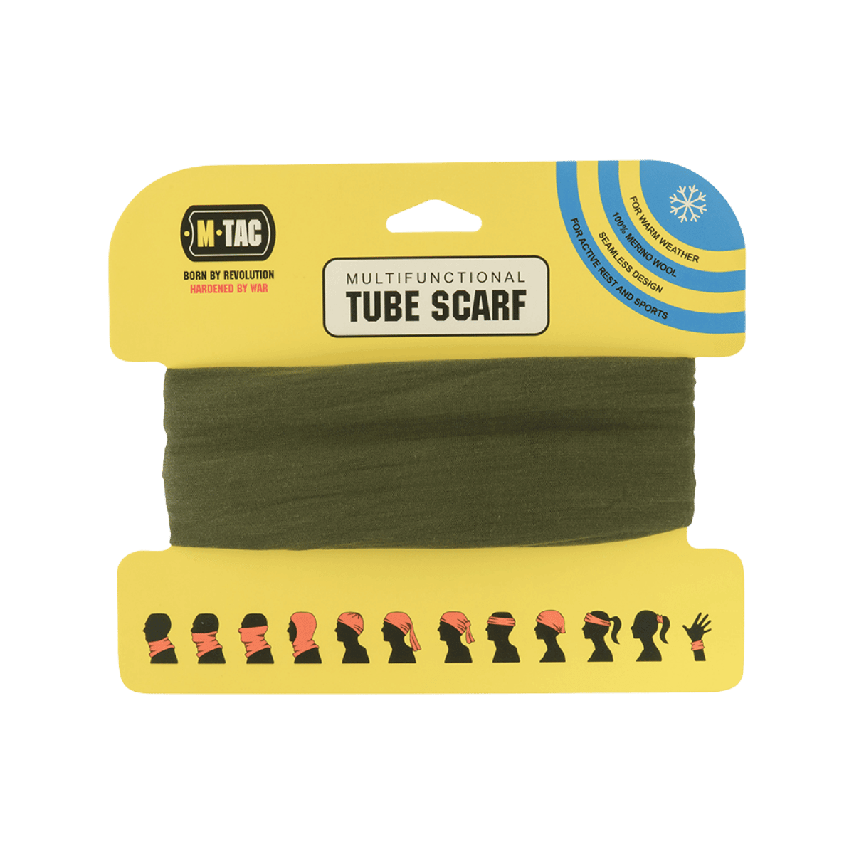 M-Tac Tubehalstørklæde i Merinould multifunktionelt ensfarvet design, perfekt til udendørsaktiviteter. Høj kvalitet fra merinould.