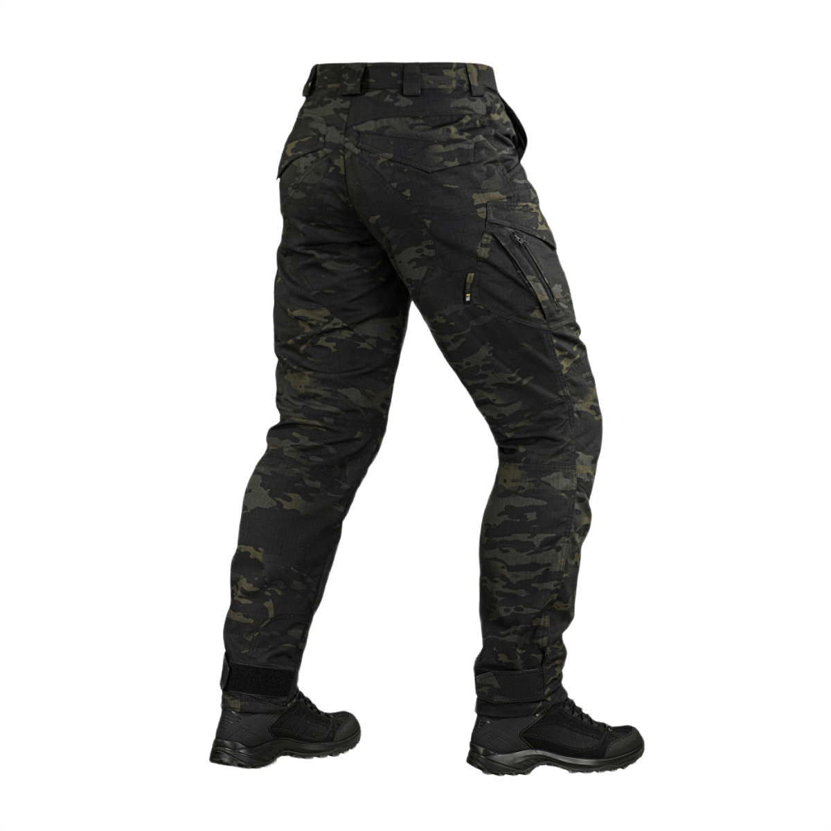 M-Tac Aggressor Elite Nyco Extreme Bukser i Black Multicam® til taktisk brug, elasticitet og komfort med YKK-lynlås.