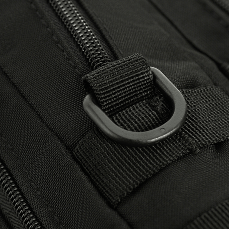 Close-up of zipper and D-ring on M-Tac Assistant Bag for daily use.