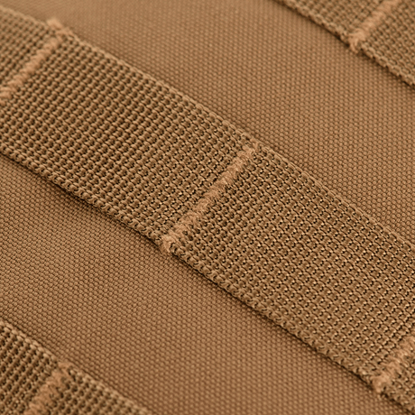 M-Tac Assistant Bag with focus on detailed MOLLE panels in beige nylon material.