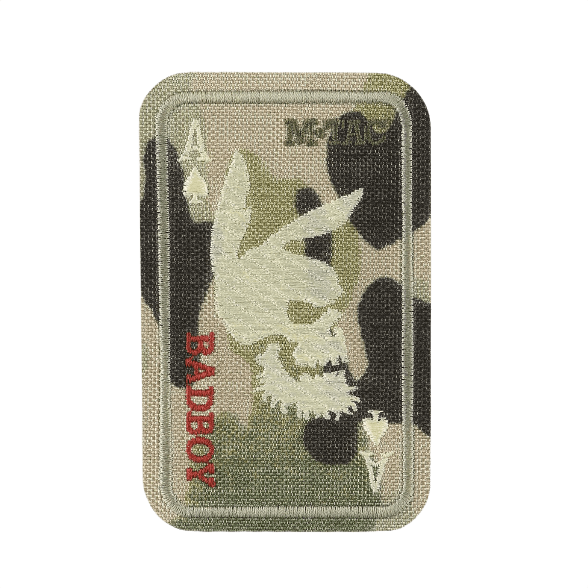 M-Tac Patch Bad Boy (Broderi) med kaninske kranium på ace of spades, broderet Cordura 500D, velcro fastgørelse. Symboliserer frihed og mod.