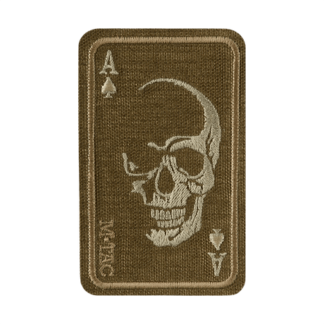 M-Tac Patch Face of War (Embroidered) with skull motif on Cordura 500D. Inspired by the Vietnam War 'card of death'. Fits clothing and gear.