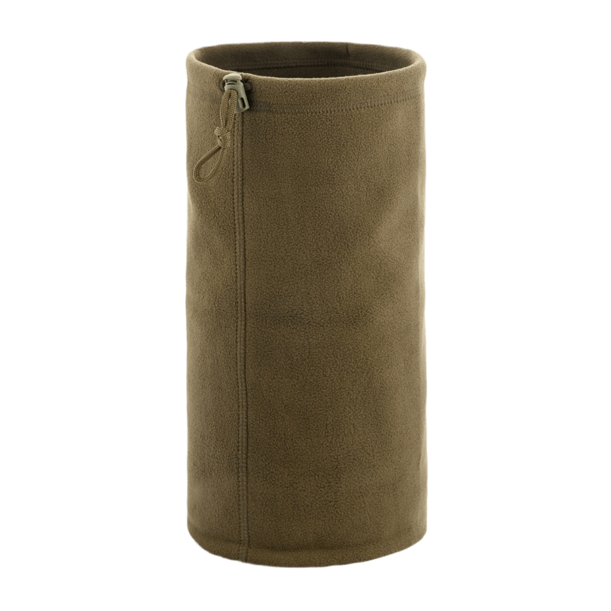 M-Tac Fleece Neck Gaiter med Snor i brun farve, justerbar for koldt vejr beskyttelse, allergivenlig fleece.