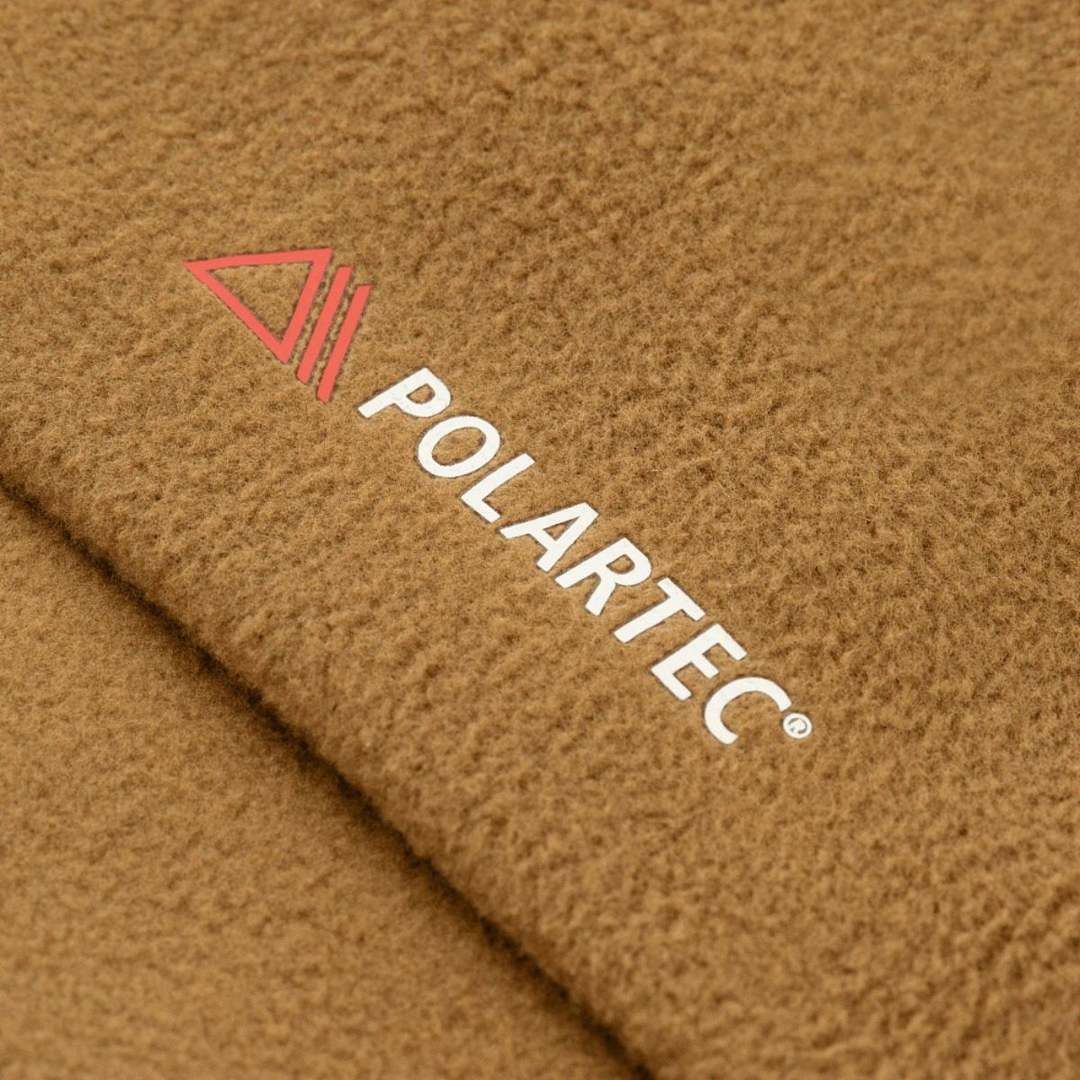 Close-up af Polartec Micro Series fleece stof brugt i M-Tac Fleece Watch Cap Light Polartec