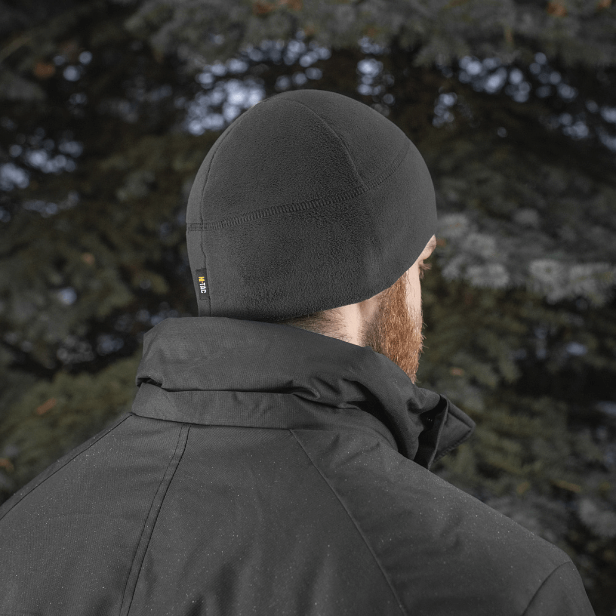 M-Tac Fleece Watch Cap Light Polartec, vinterhue i sort fleece, beskytter mod kulde og vind, holdbar og lav profil
