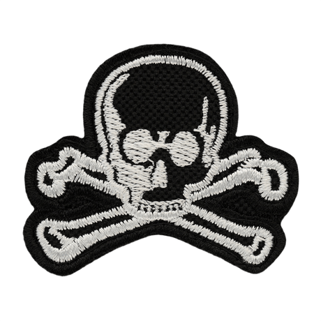 M-Tac Patch Old Skull Velcro with 3D effect in textile, tactical morale patch with black and white skull design, dimensions 45 x 55 mm