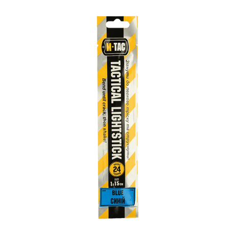 M-Tac Glow Stick 15 cm in packaging, blue color, self-contained light source without electricity, safe and non-toxic, lasts up to 24 hours.