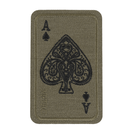 M-Tac Patch Ace Of Spades (Embroidered) – durable Cordura 500D with Velcro, for clothing, bag, or tactical gear, 5 x 8 cm.