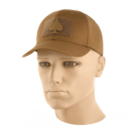 M-Tac Patch Spades Laser Cut on a baseball cap, tactical spade design on Velcro, suitable for military and outdoor use, Cordura 500D