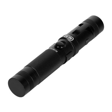 M-Tac Flashlight A180 in aluminum with adjustable beam and magnet, 140 lumen, compact and practical design, ideal for hands-free use.