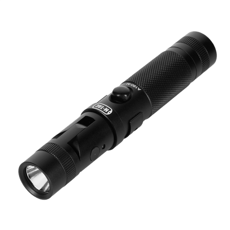M-Tac Flashlight A180 with adjustable beam and magnet, aluminum body, weighs 81 g, 140 lumen brightness, LED CREE XPG2.