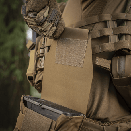 M-Tac Pouch for M249 Cartridge Box Closed mounted on equipment made of Cordura 500D