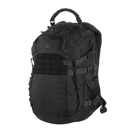 M-Tac Mission Pack Backpack with ergonomic design and durable nylon, ideal for hunting and outdoor. Volume 25 L, MOLLE system, black color.