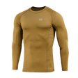 M-Tac Level I Polartec Thermal Shirt in brown with anatomical fit, ideal for thermoregulation and as a winter baselayer.