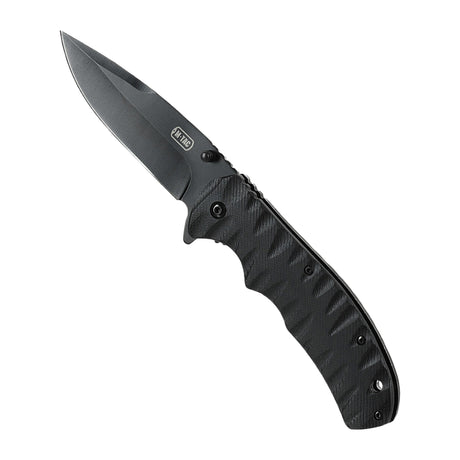 M-Tac Outdoor & Military folding knife - Type 4 with black blade and G10 handle, lightweight and durable, suitable for EDC gear.