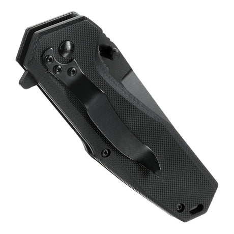 M-Tac Outdoor & Military folding knife - Type 5 in black with aluminum handle and G10 composite grip.