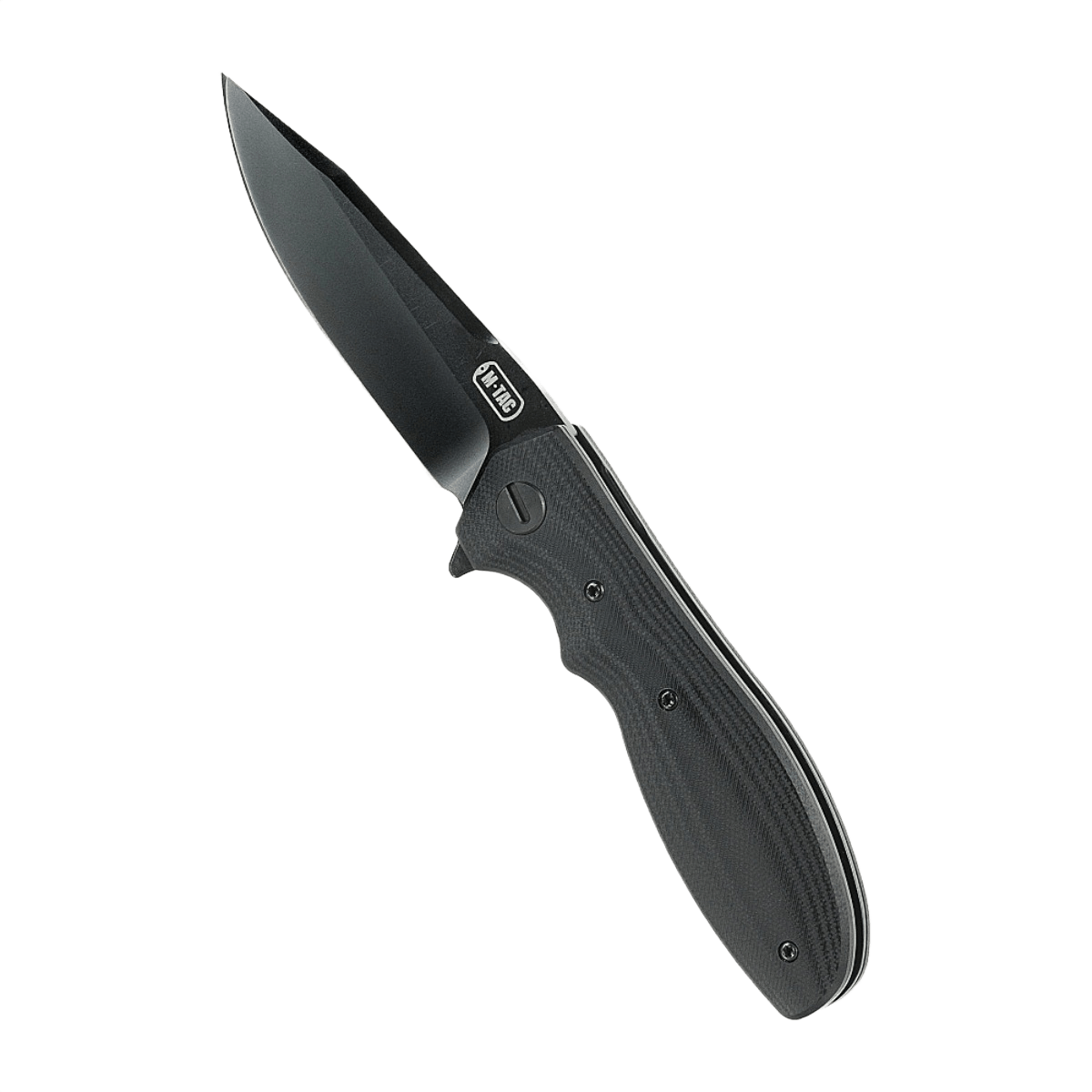 M-Tac Outdoor & Militær foldekniv - Type 6 med sort G10 håndtag og krom rustfrit stål klinge, ideel til EDC-brug.