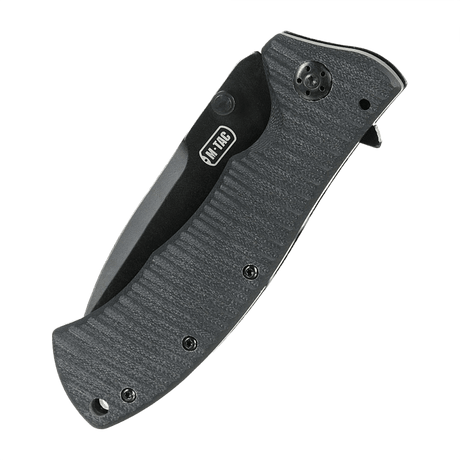 M-Tac Outdoor & Military folding knife - Type 7 folded. Lightweight design with black coating for EDC gear.