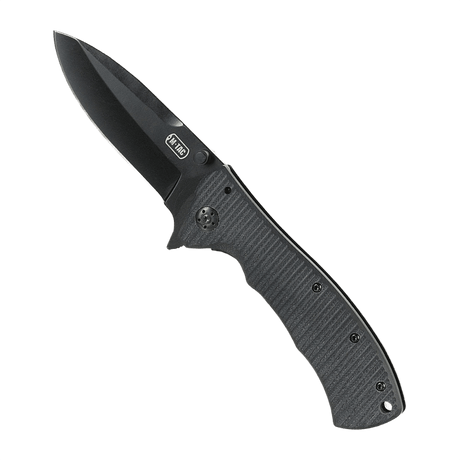M-Tac Outdoor & Military folding knife - Type 7 with chrome stainless steel blade and black coating, comfortable design, frame-lock mechanism.