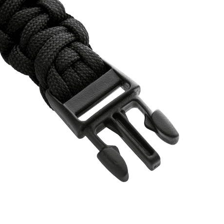 M-Tac Paracord Bracelet with robust black cord and practical buckle, ideal for survival and outdoor use.