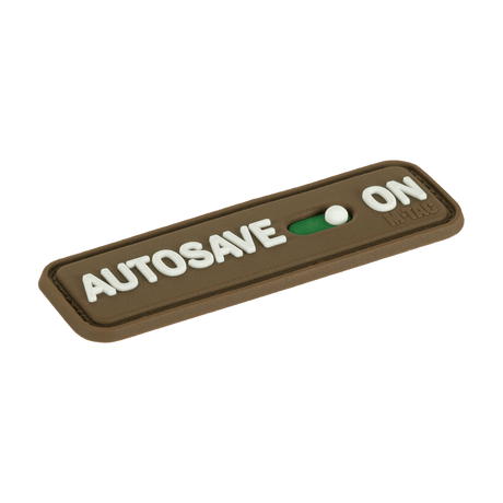 M-Tac Patch Autosave PVC 3D morale patch in full color with Velcro for clothing and tactical gear.