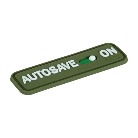 M-Tac Patch Autosave PVC in full color 3D design, made of PVC with Velcro on the back, perfect for clothing or tactical gear.