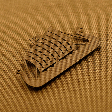 M-Tac Patch Drakkar Laser Cut – Viking ship on a Cordura 500D background, ideal for uniform, bag or tactical gear with Velcro attachment.