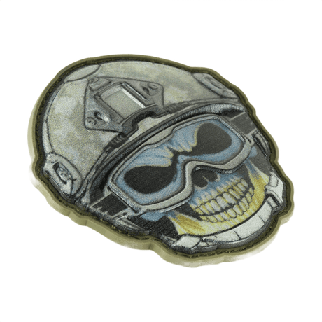 M-Tac Patch Emoji #5 - 3D PVC morale patch with Velcro, depicting a fun emoji with tactical design. Suitable for clothing or gear, size 6.5 cm.