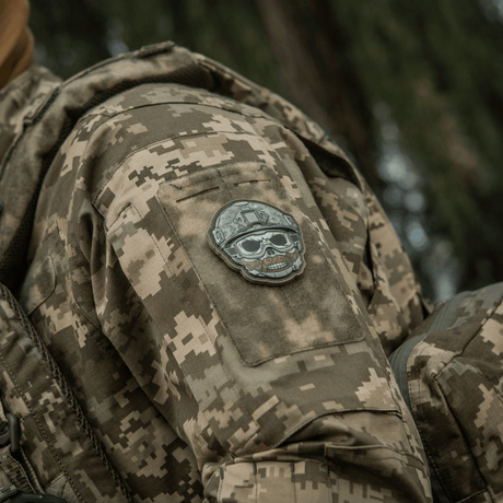 M-Tac Patch Emoji #4 PVC morale patch with 3D effect and Velcro, fun for clothing and gear, 6.5 x 6.5 cm.