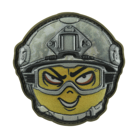 M-Tac Patch Emoji #23 in PVC with 3D effect. Tactical morale patch with Velcro for clothing and gear. Fun emoji design, 6.5 x 6.5 cm.