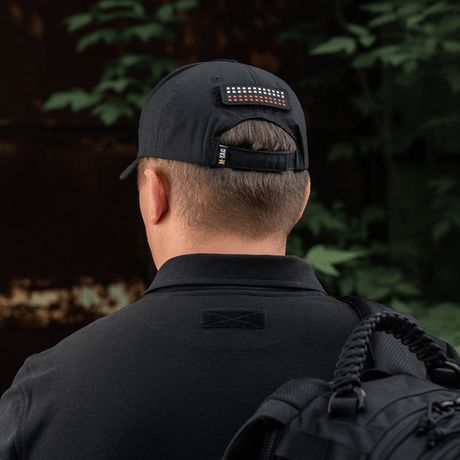 M-Tac Patch Flag 25x80 Mini Squares on a hat, durable Cordura 500D with velcro for tactical gear, laser cut design.