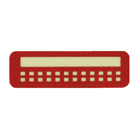 M-Tac Patch Flag 25x80 Mini Squares in red Cordura 500D with velcro fastener, ideal for clothing and tactical gear, precise Laser Cut design.