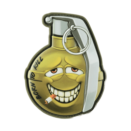 M-Tac Patch M67 Grenade 3D PVC with humorous emoji and the text 'Born to Kill'. Suitable for military fans and tactical gear