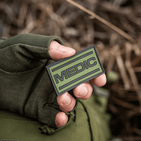 M-Tac Medic PVC 3D tactical patch for uniform or bag with Velcro fastening, flexible PVC material, 70 x 35 mm.