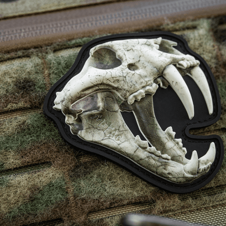 M‑Tac Patch Old Tiger PVC with 3D tiger skull, velcro fastener, detailed design, courage and experience. Dimensions: 8x6,5 cm.