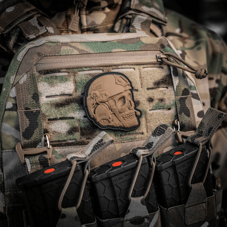 M-Tac Patch Operator 3D PVC with Velcro on tactical gear, suitable as a morale patch, realistic design, size 6 x 7 cm.
