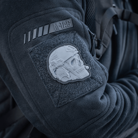 M-Tac Patch Operator 3D PVC attached to a jacket sleeve, realistic hood design, morale patch with Velcro, size 6 x 7 cm.