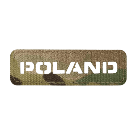 M‑Tac Patch Poland End-to-End 25x80, slim perforated patch made in Cordura 500D with laser-cut inscription and Velcro attachment.