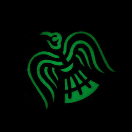 M-Tac Patch Ravneflag Laser Cut – Viking flag with black raven highlight, indicating warlike spirit and victory, for uniform and gear.