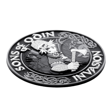 M-Tac Sons of Odin 3D Velcro tactical morale patch with Viking motif, 80mm, PVC material with 3D effect.