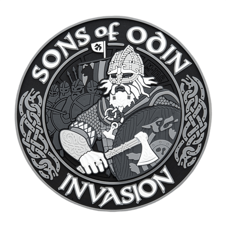 M-Tac Patch Sons of Odin 3D Velcro with Viking motif, 80 mm PVC morale patch for uniform or gear, suitable for combat and leisure