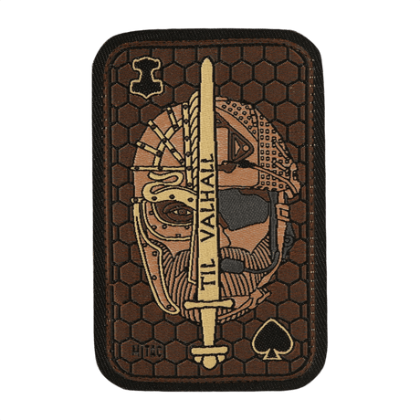 M-Tac Patch Til Valhall Ace Jacquard morale patch inspired by Norwegian soldiers' rituals, textile Jacquard, black Velcro, 108x68 mm.