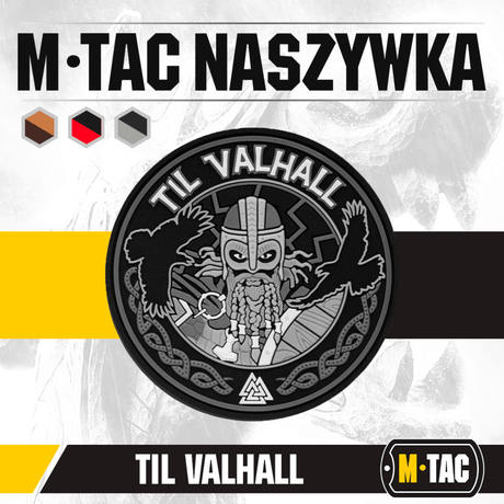 M-Tac Valhall PVC patch with 3D effect, diameter 80mm, Velcro mounting, fits uniform or tactical gear.