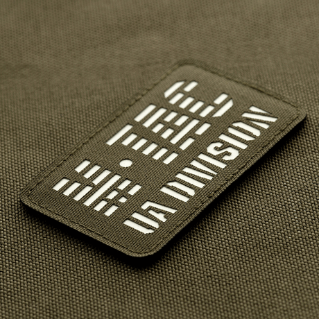 M-Tac Patch UA Division Laser Cut with glow-in-the-dark material, attached with Velcro on Cordura 500D. Size: 80x50 mm.