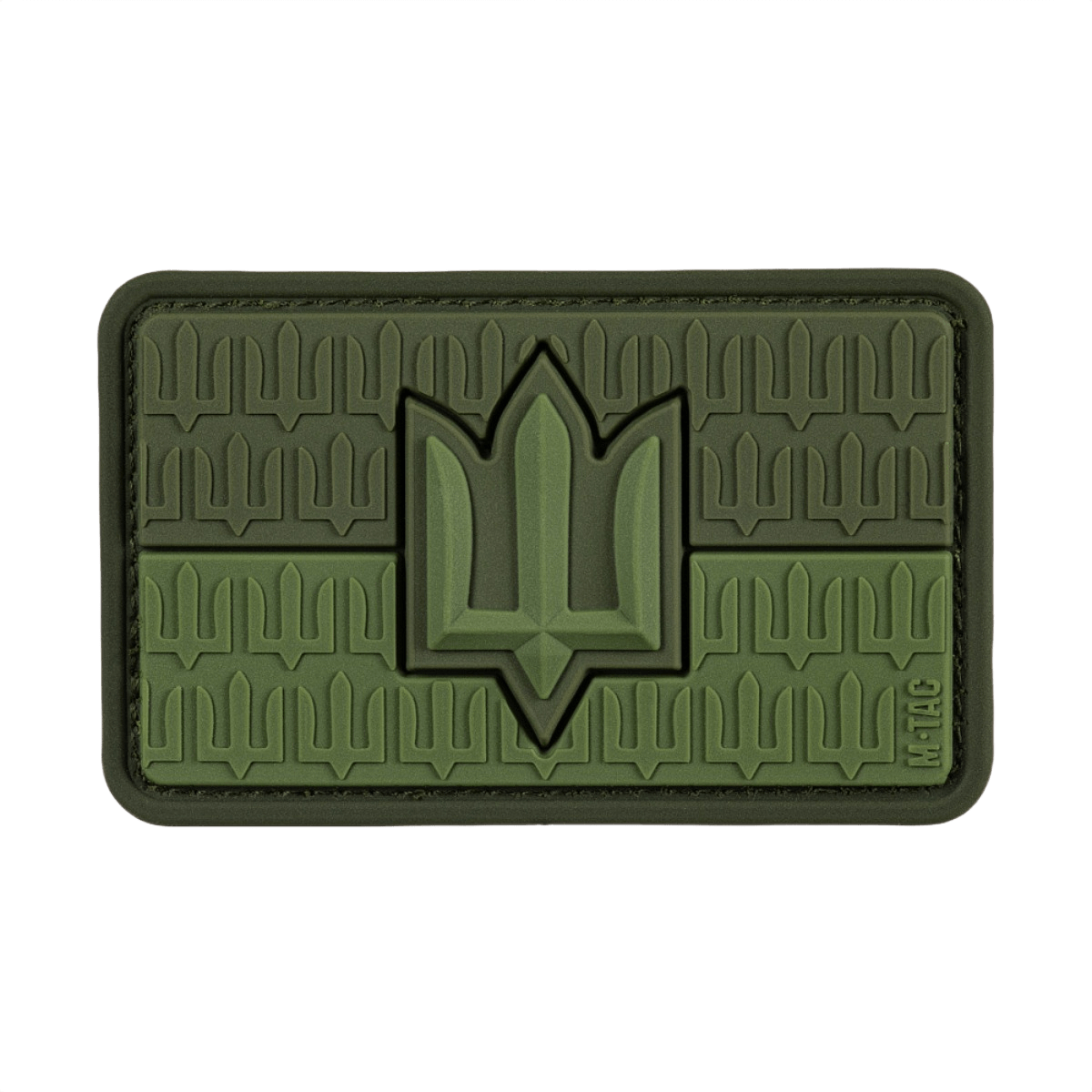M-Tac patch Ukraine Flag med ZSU Trident PVC i grøn, symboliserer stolthed over Ukraines hær og kultur. Fremstillet af 3D PVC.